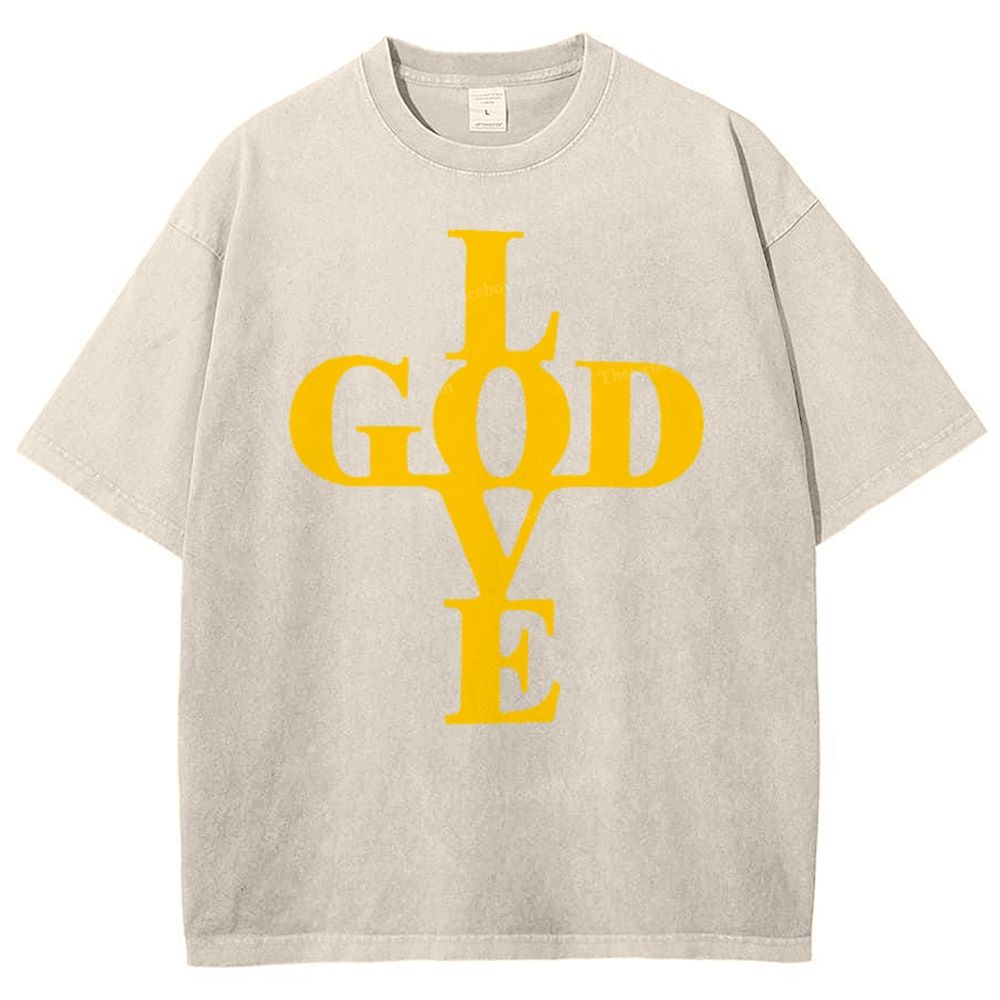God Love Snowflake Vintage Washed T-Shirt