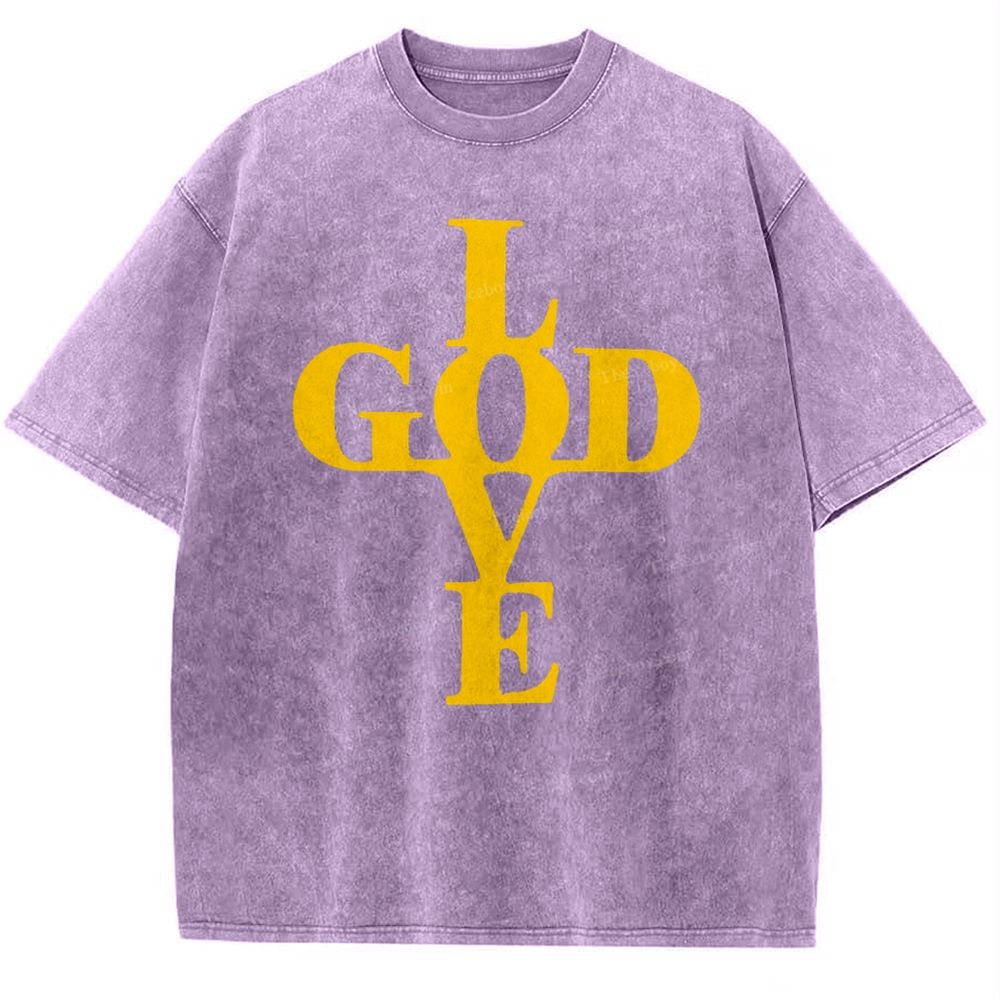 God Love Snowflake Vintage Washed T-Shirt