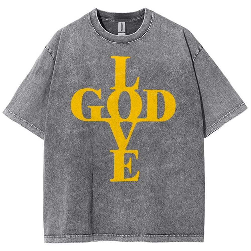 God Love Snowflake Vintage Washed T-Shirt
