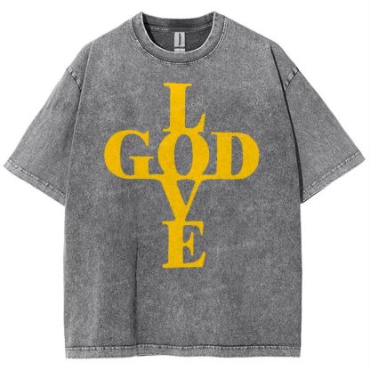 God Love Snowflake Vintage Washed T-Shirt
