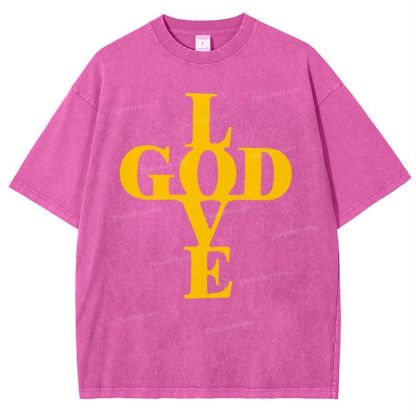 God Love Snowflake Vintage Washed T-Shirt