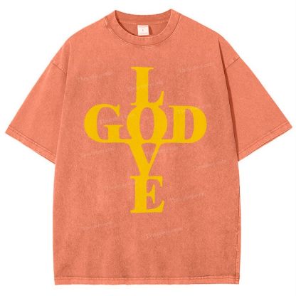 God Love Snowflake Vintage Washed T-Shirt