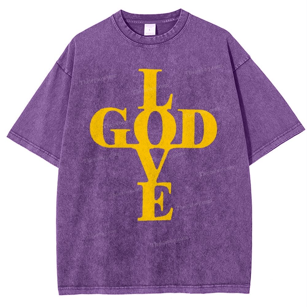 God Love Snowflake Vintage Washed T-Shirt