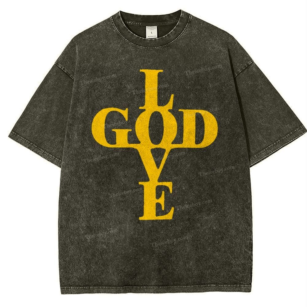 God Love Snowflake Vintage Washed T-Shirt