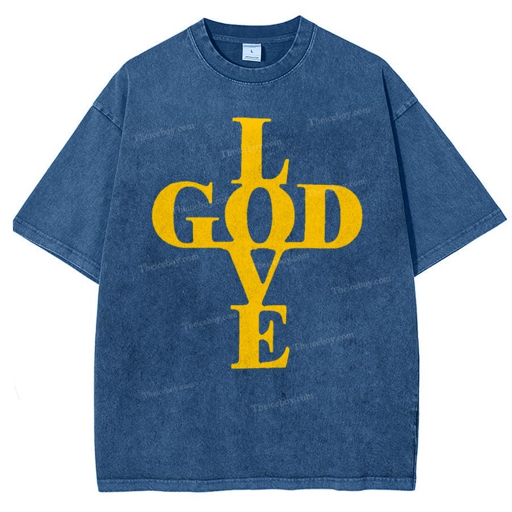 God Love Snowflake Vintage Washed T-Shirt