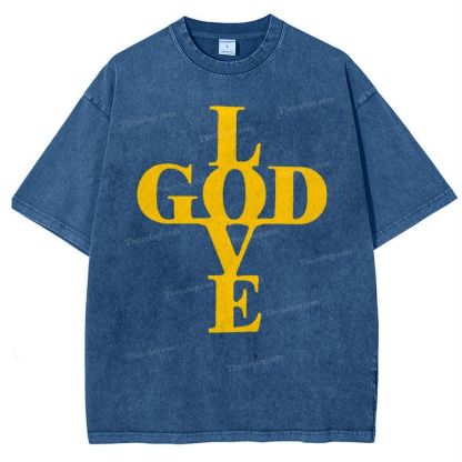 God Love Snowflake Vintage Washed T-Shirt