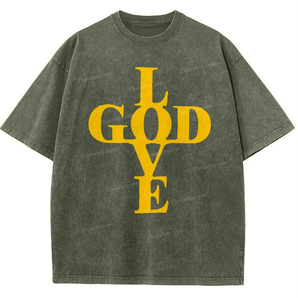 God Love Snowflake Vintage Washed T-Shirt
