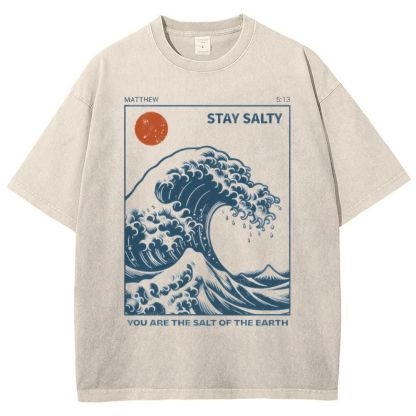 You Are The Salt Of The Earth Christian Snowflake Vintage Washed T-Shirt