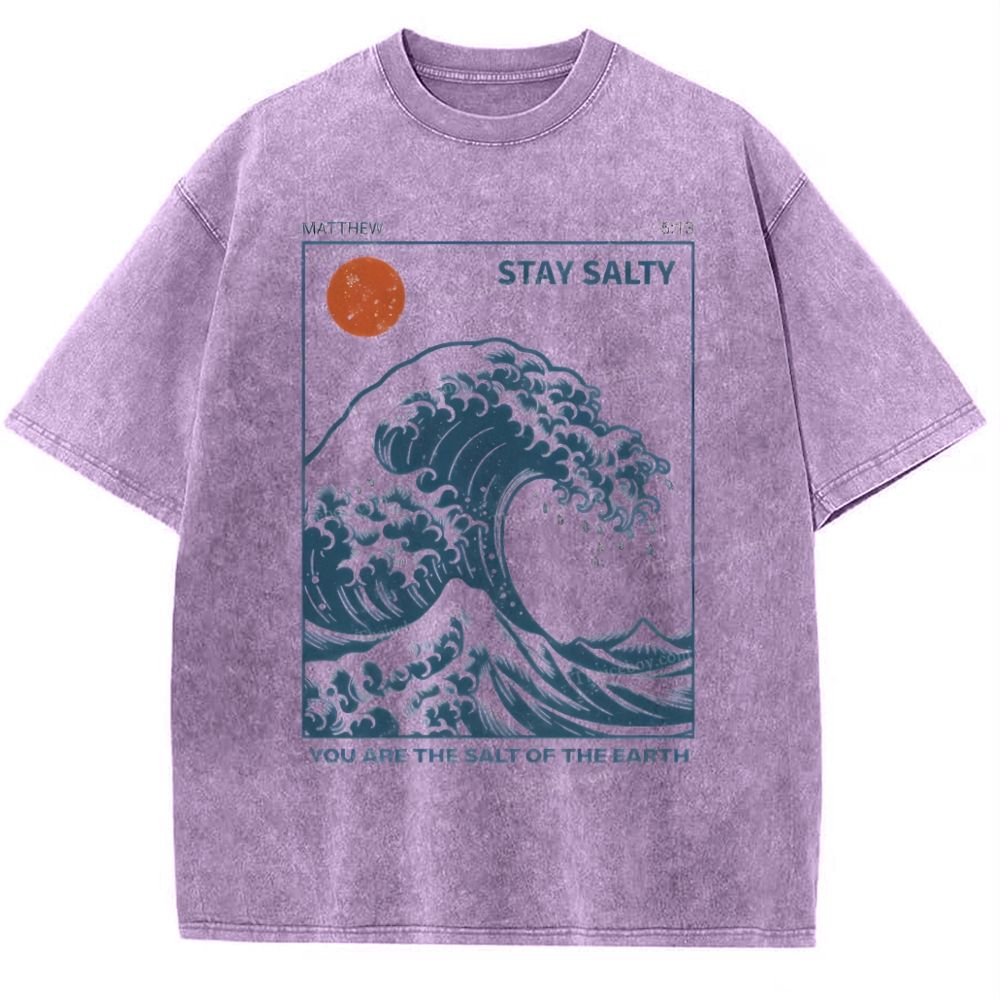 You Are The Salt Of The Earth Christian Snowflake Vintage Washed T-Shirt