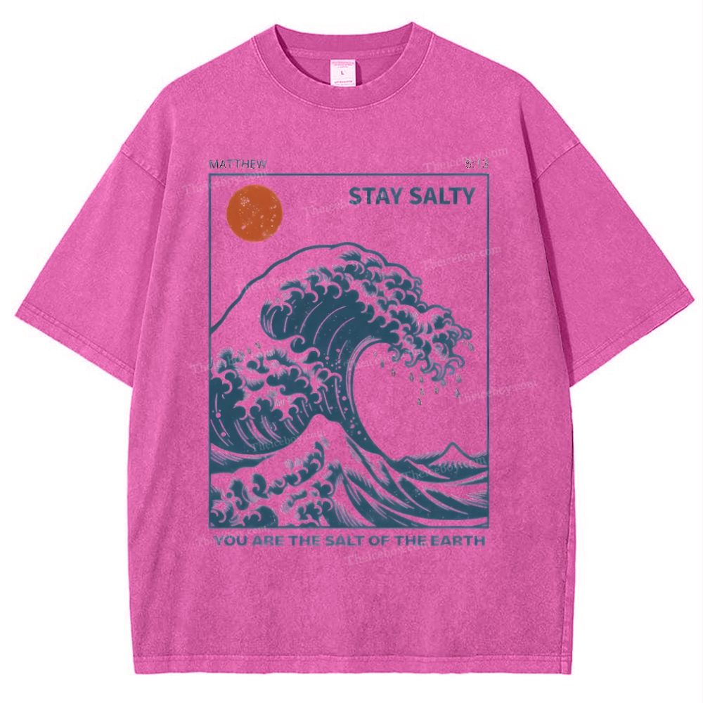 You Are The Salt Of The Earth Christian Snowflake Vintage Washed T-Shirt