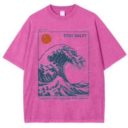 You Are The Salt Of The Earth Christian Snowflake Vintage Washed T-Shirt