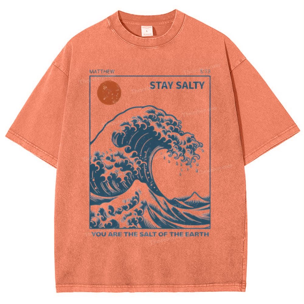 You Are The Salt Of The Earth Christian Snowflake Vintage Washed T-Shirt