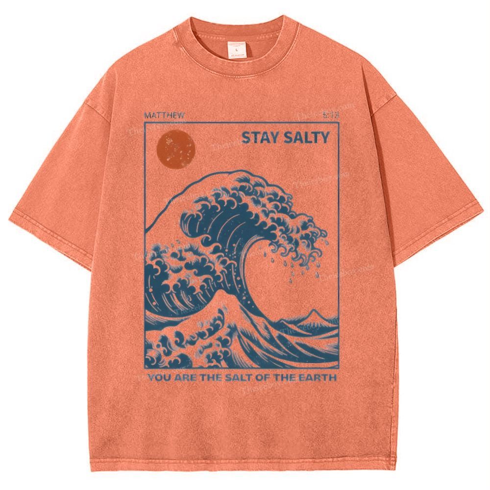 You Are The Salt Of The Earth Christian Snowflake Vintage Washed T-Shirt