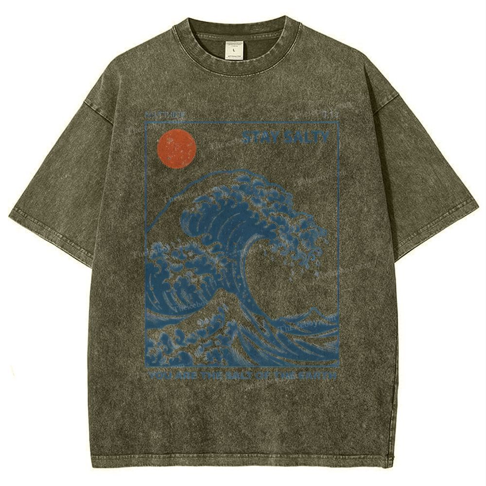 You Are The Salt Of The Earth Christian Snowflake Vintage Washed T-Shirt