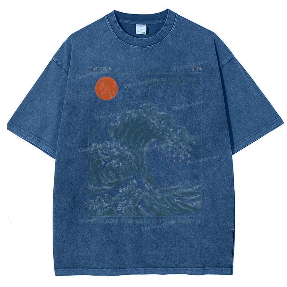 You Are The Salt Of The Earth Christian Snowflake Vintage Washed T-Shirt