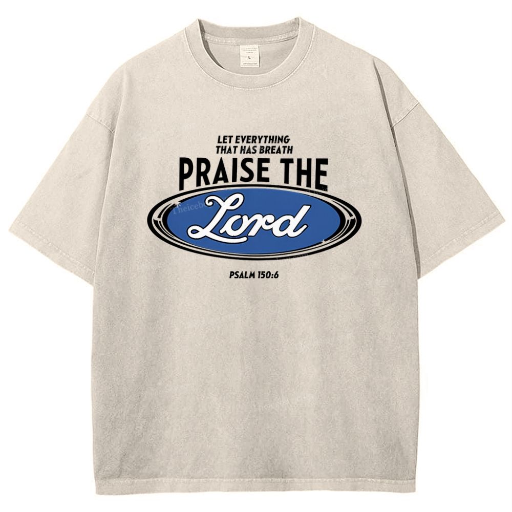 Praise The Lord Christian Snowflake Vintage Washed T-Shirt
