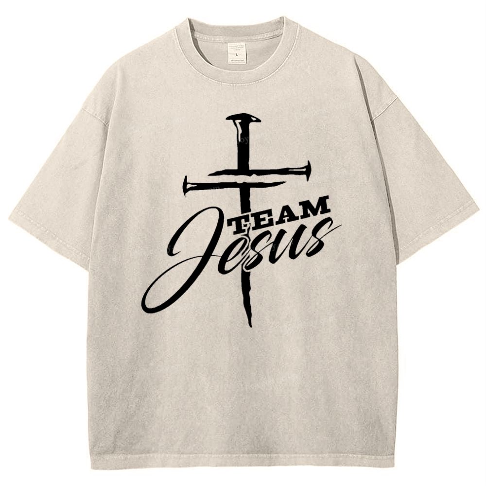 Team Jesus Snowflake Vintage Washed T-Shirt
