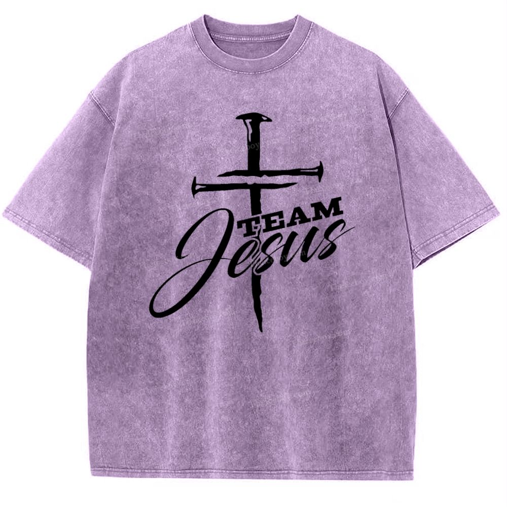 Team Jesus Snowflake Vintage Washed T-Shirt