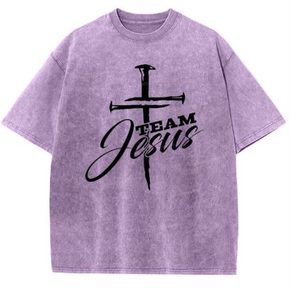 Team Jesus Snowflake Vintage Washed T-Shirt
