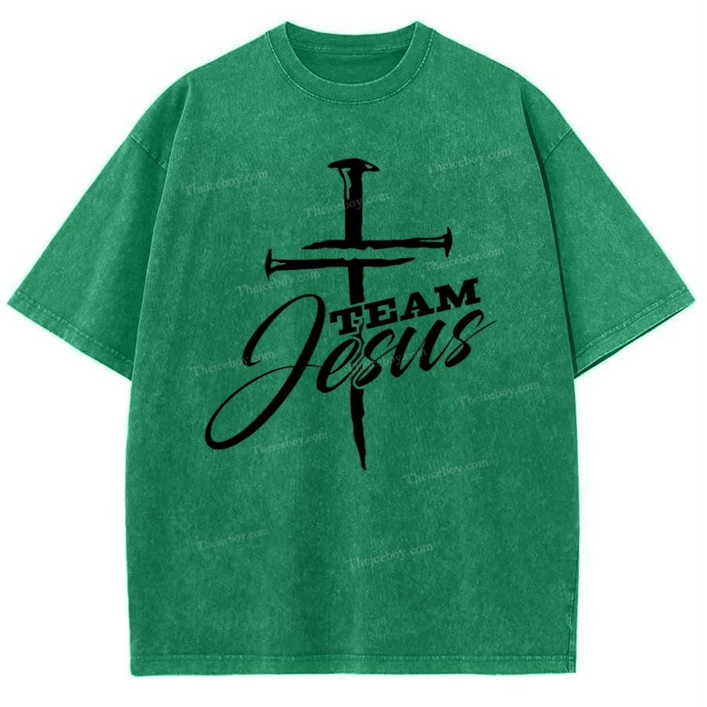 Team Jesus Snowflake Vintage Washed T-Shirt