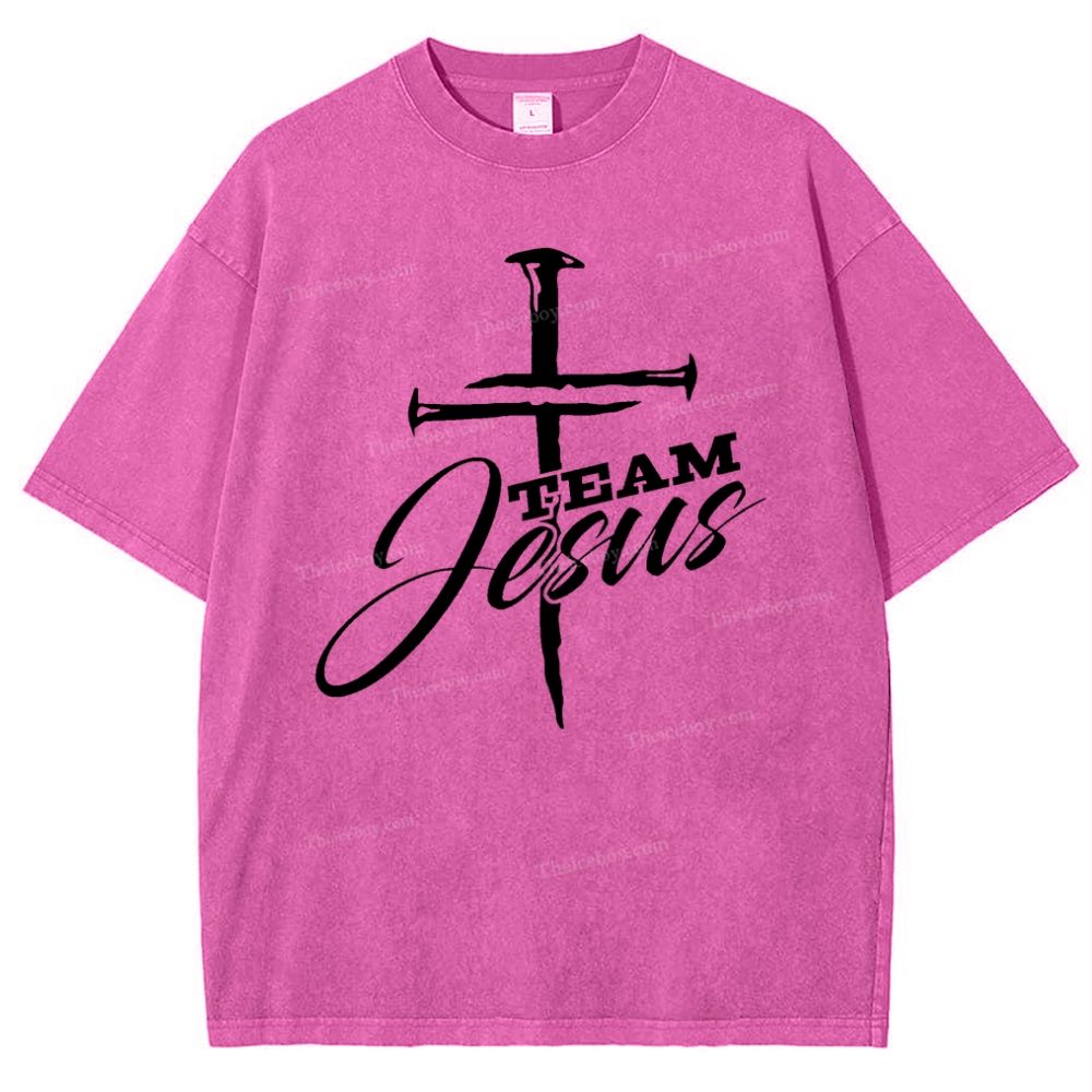 Team Jesus Snowflake Vintage Washed T-Shirt