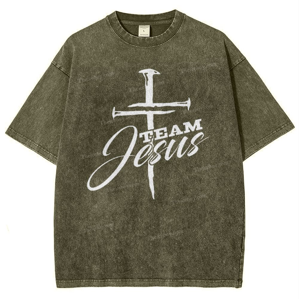 Team Jesus Snowflake Vintage Washed T-Shirt