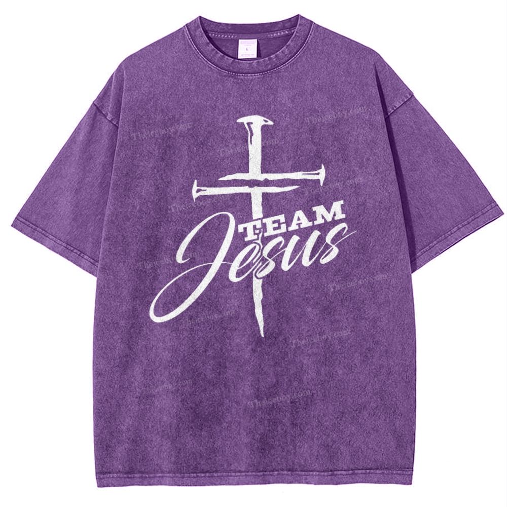 Team Jesus Snowflake Vintage Washed T-Shirt
