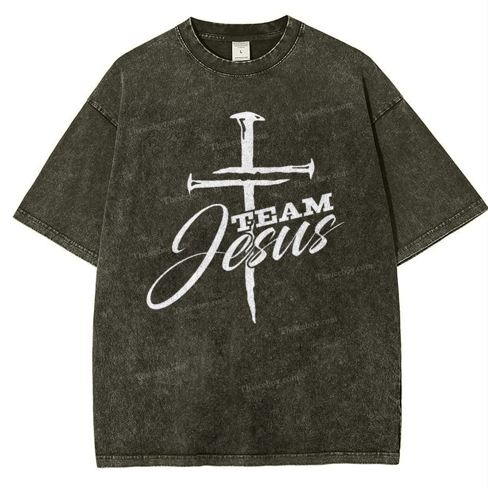 Team Jesus Snowflake Vintage Washed T-Shirt