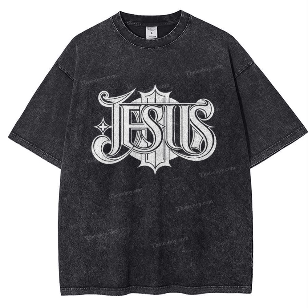 Jesus Snowflake Vintage Washed T-Shirt