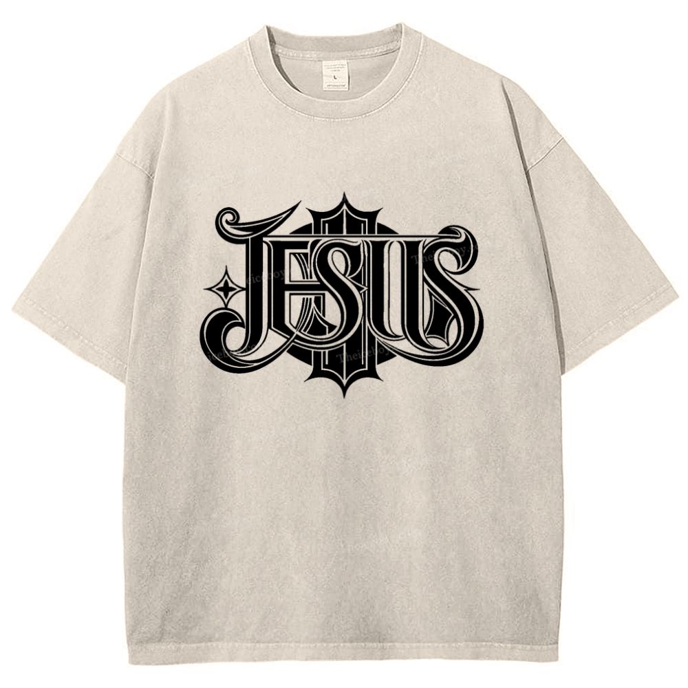 Jesus Snowflake Vintage Washed T-Shirt