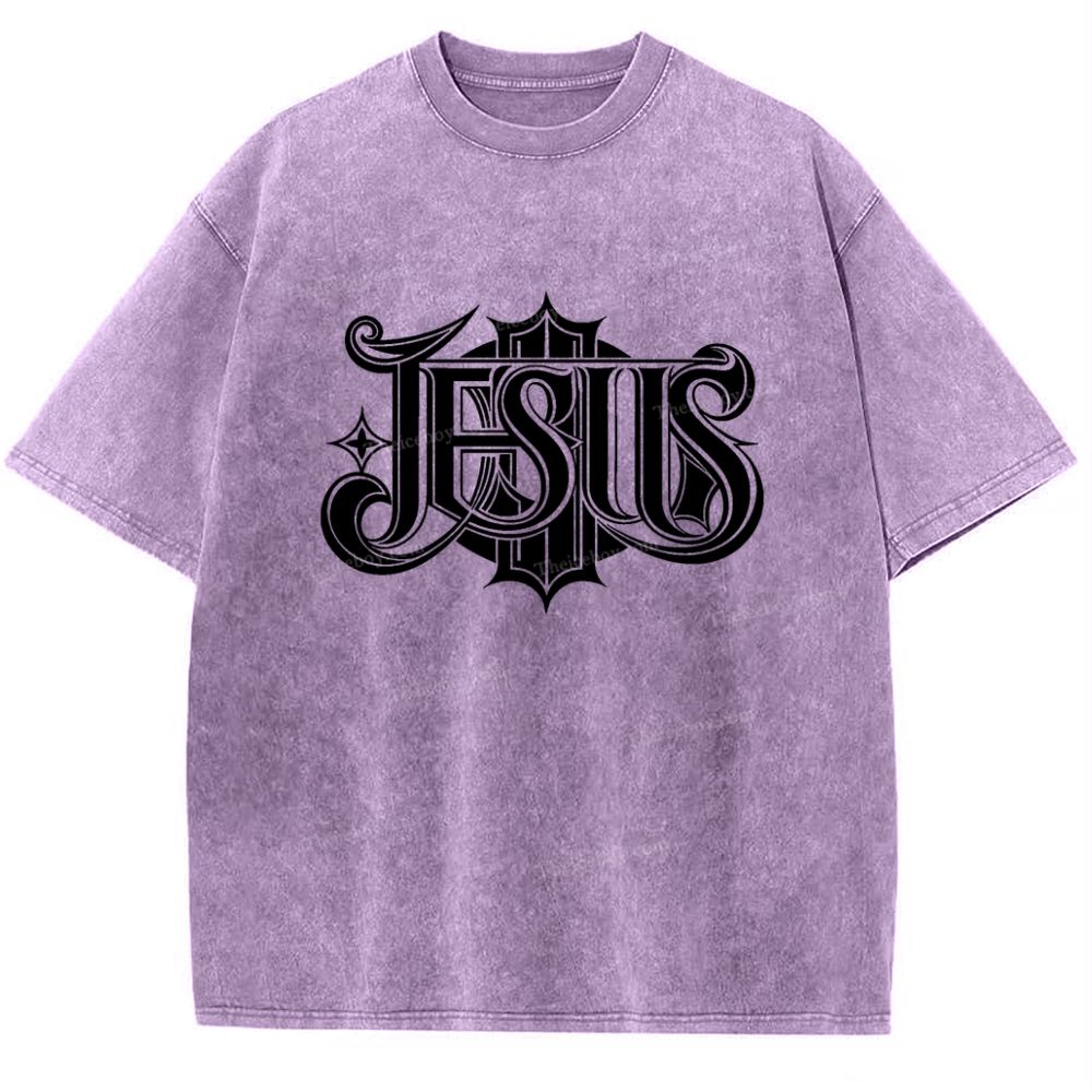 Jesus Snowflake Vintage Washed T-Shirt