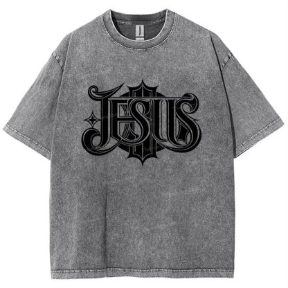 Jesus Snowflake Vintage Washed T-Shirt