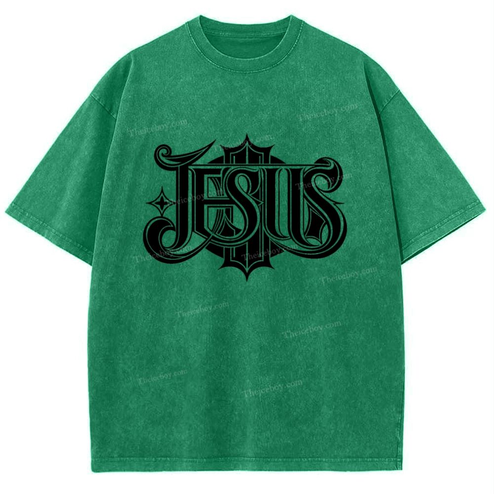Jesus Snowflake Vintage Washed T-Shirt