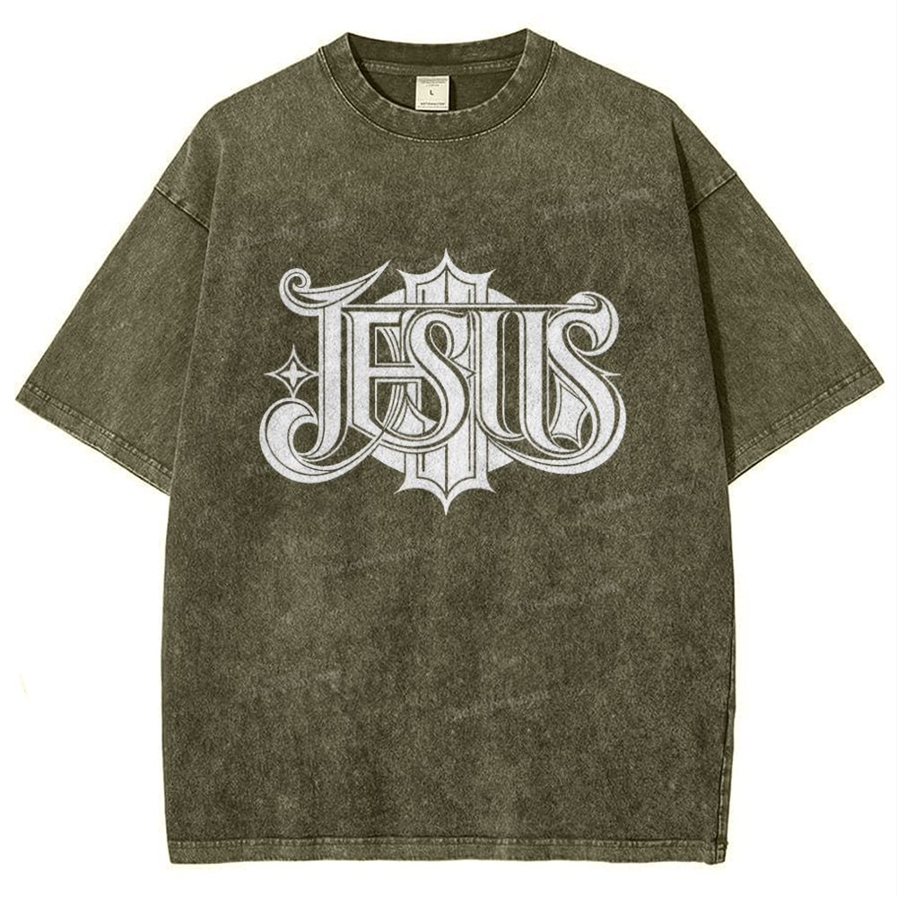 Jesus Snowflake Vintage Washed T-Shirt