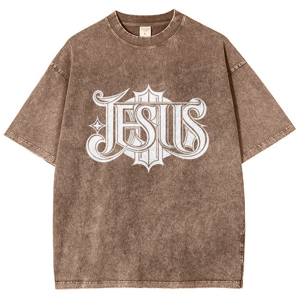 Jesus Snowflake Vintage Washed T-Shirt