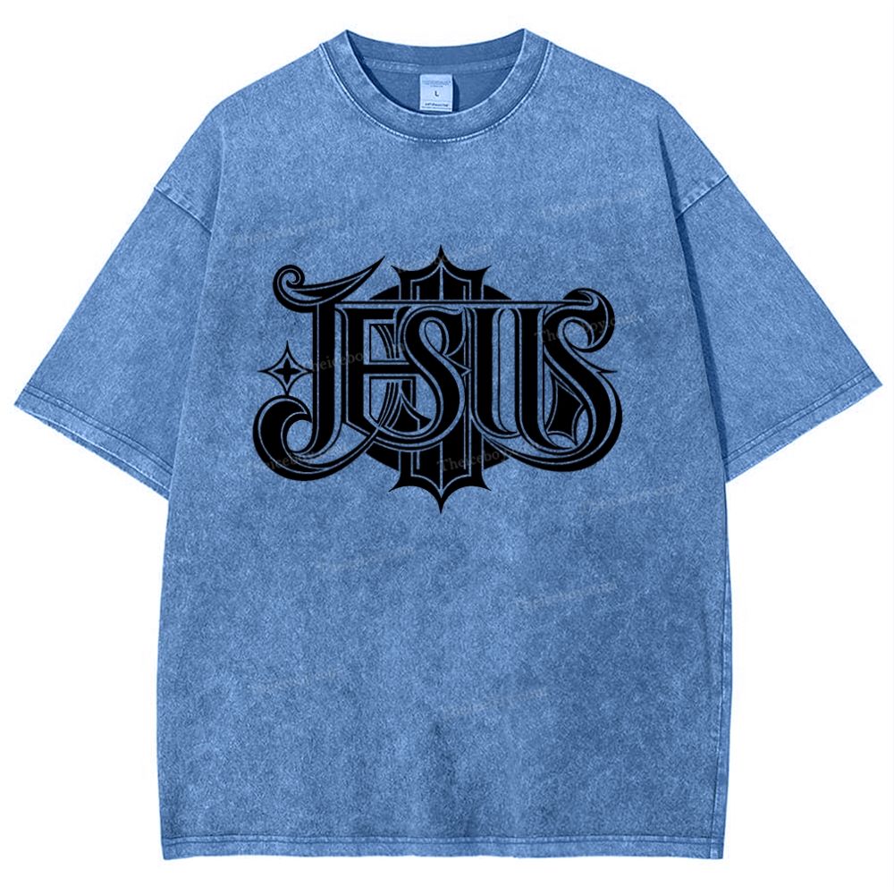 Jesus Snowflake Vintage Washed T-Shirt