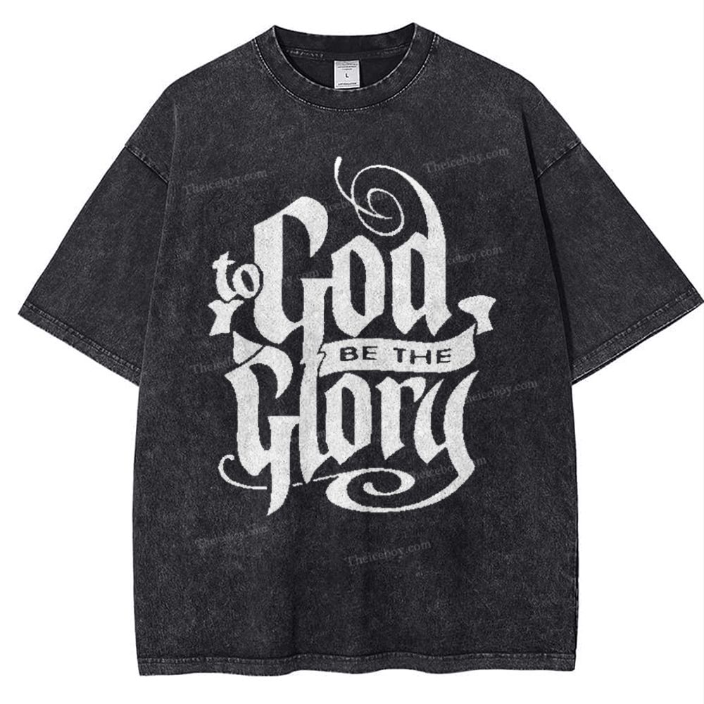 To God Be The Glory Snowflake Vintage Washed T-Shirt