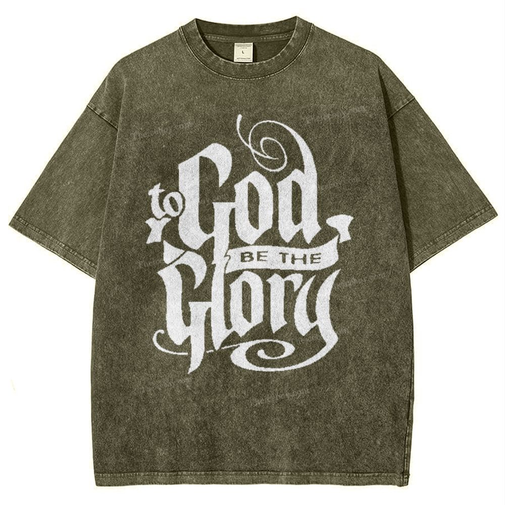 To God Be The Glory Snowflake Vintage Washed T-Shirt