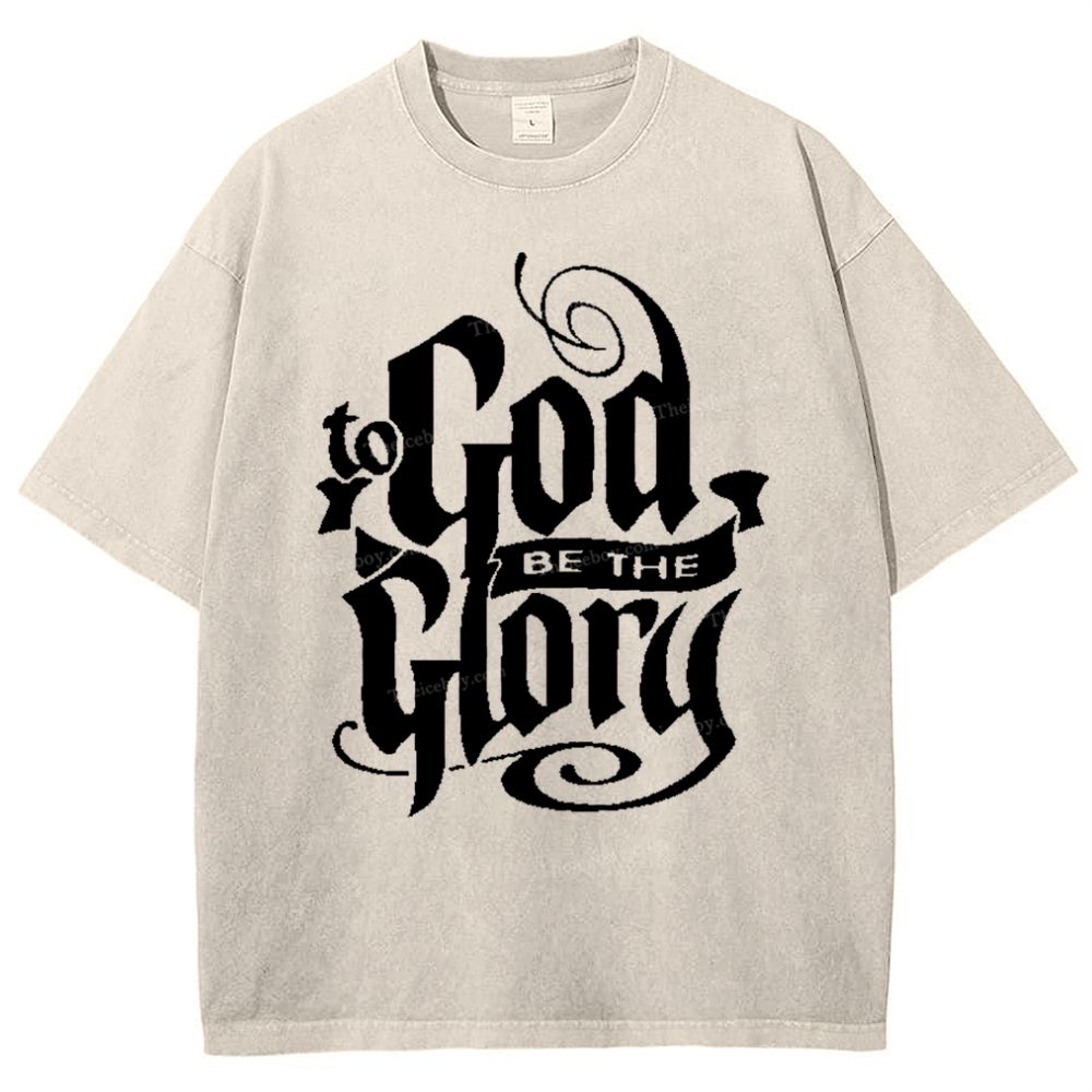 To God Be The Glory Snowflake Vintage Washed T-Shirt