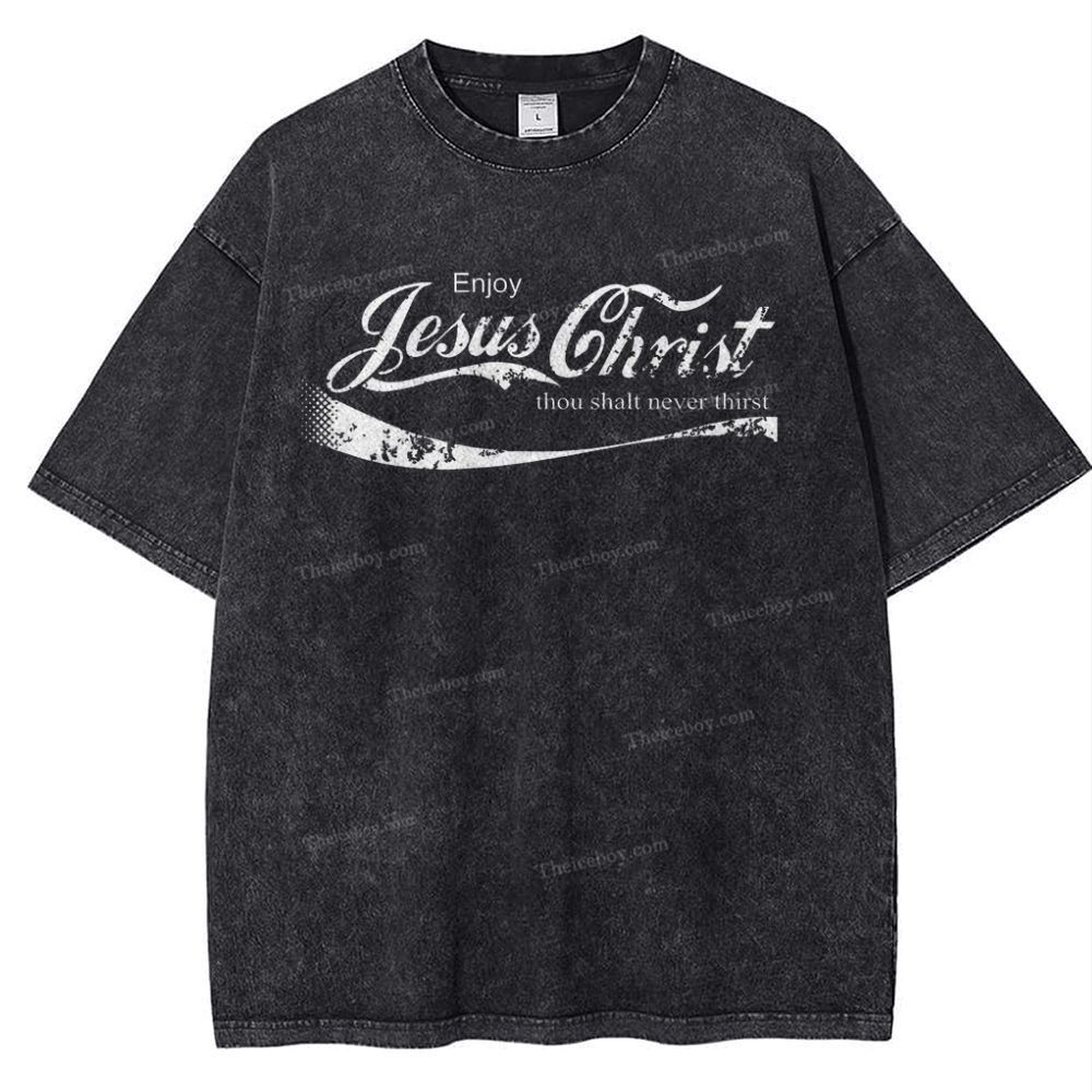Jesus Christ Snowflake Vintage Washed T-Shirt