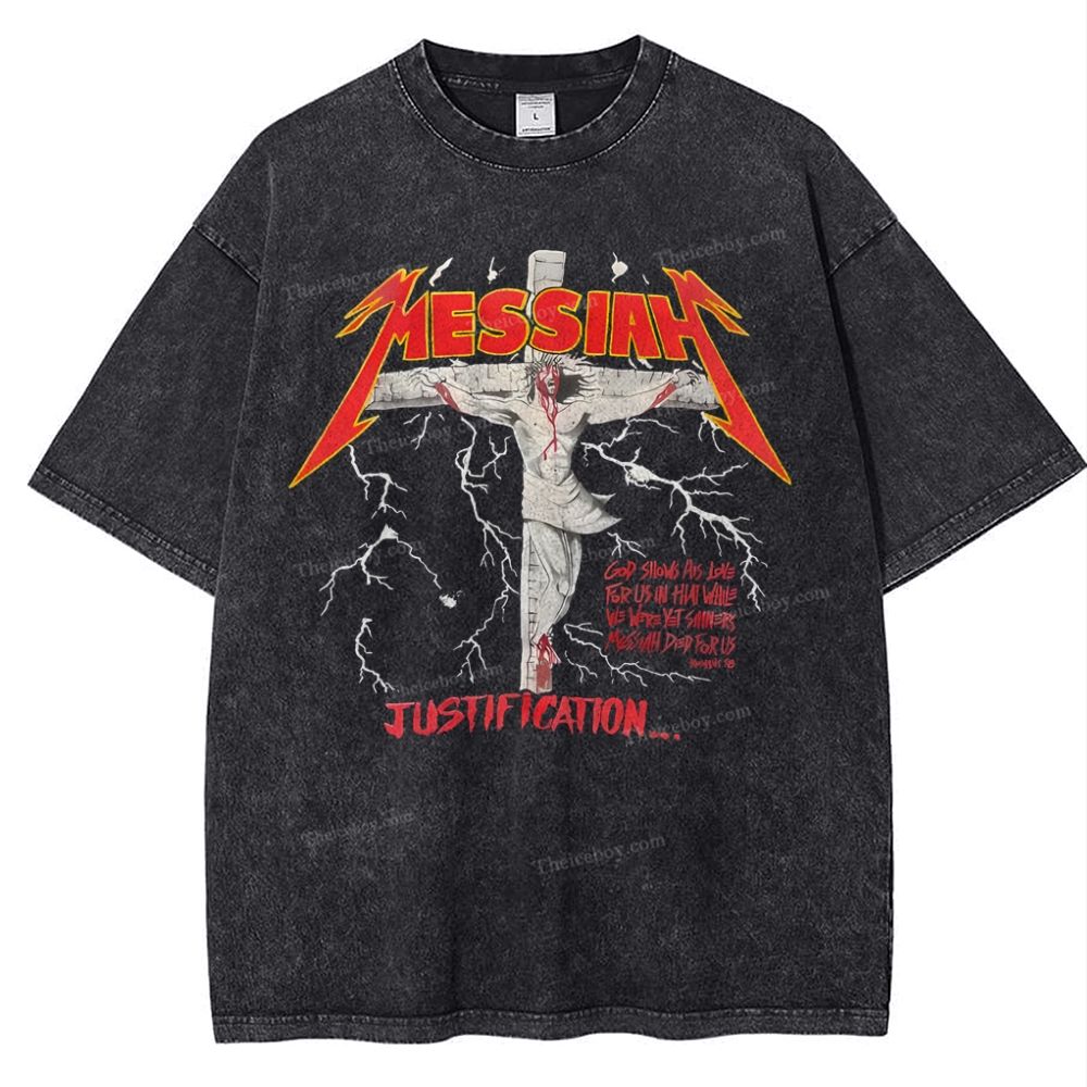 Messiah Christian Snowflake Vintage Washed T-Shirt