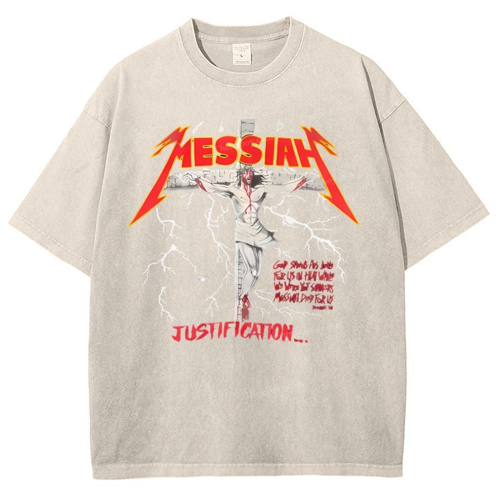 Messiah Christian Snowflake Vintage Washed T-Shirt