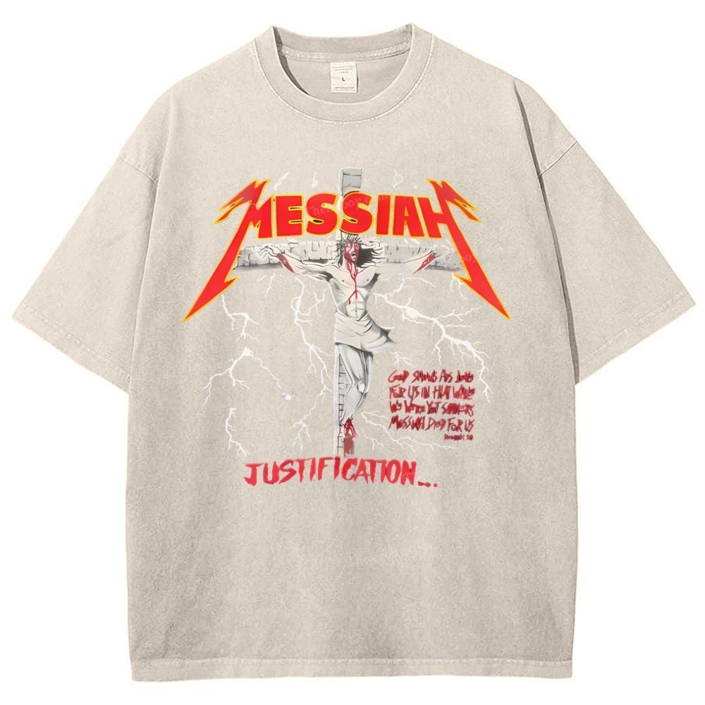 Messiah Christian Snowflake Vintage Washed T-Shirt