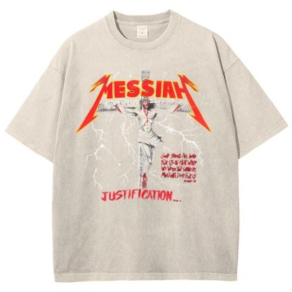 Messiah Christian Snowflake Vintage Washed T-Shirt