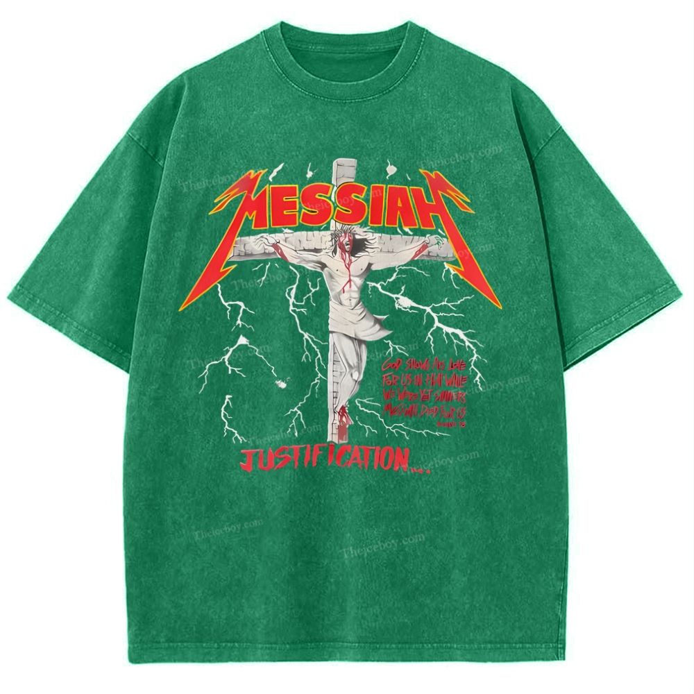 Messiah Christian Snowflake Vintage Washed T-Shirt