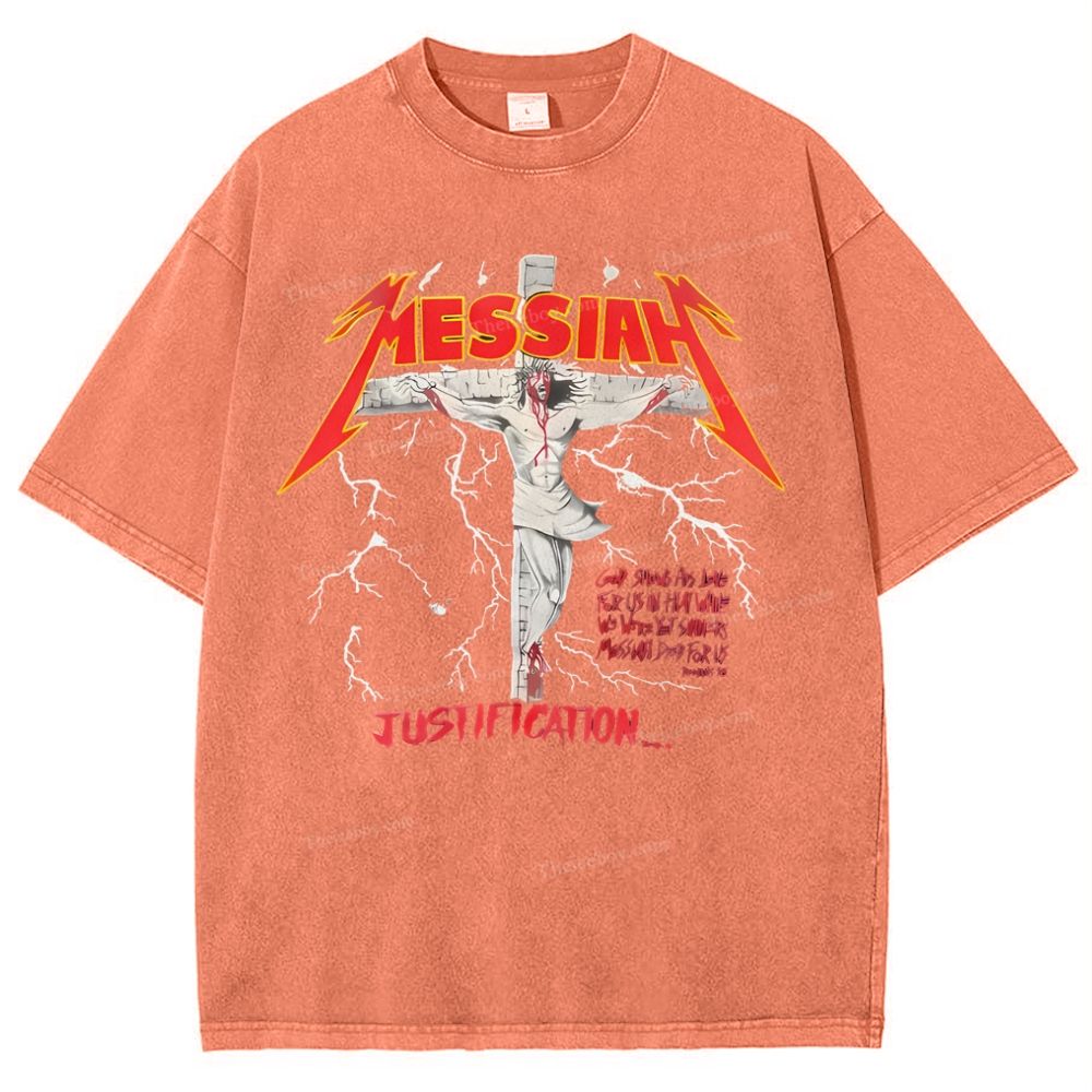 Messiah Christian Snowflake Vintage Washed T-Shirt