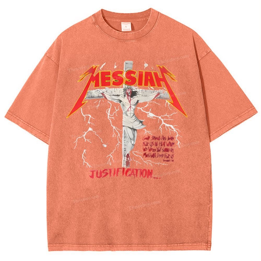 Messiah Christian Snowflake Vintage Washed T-Shirt