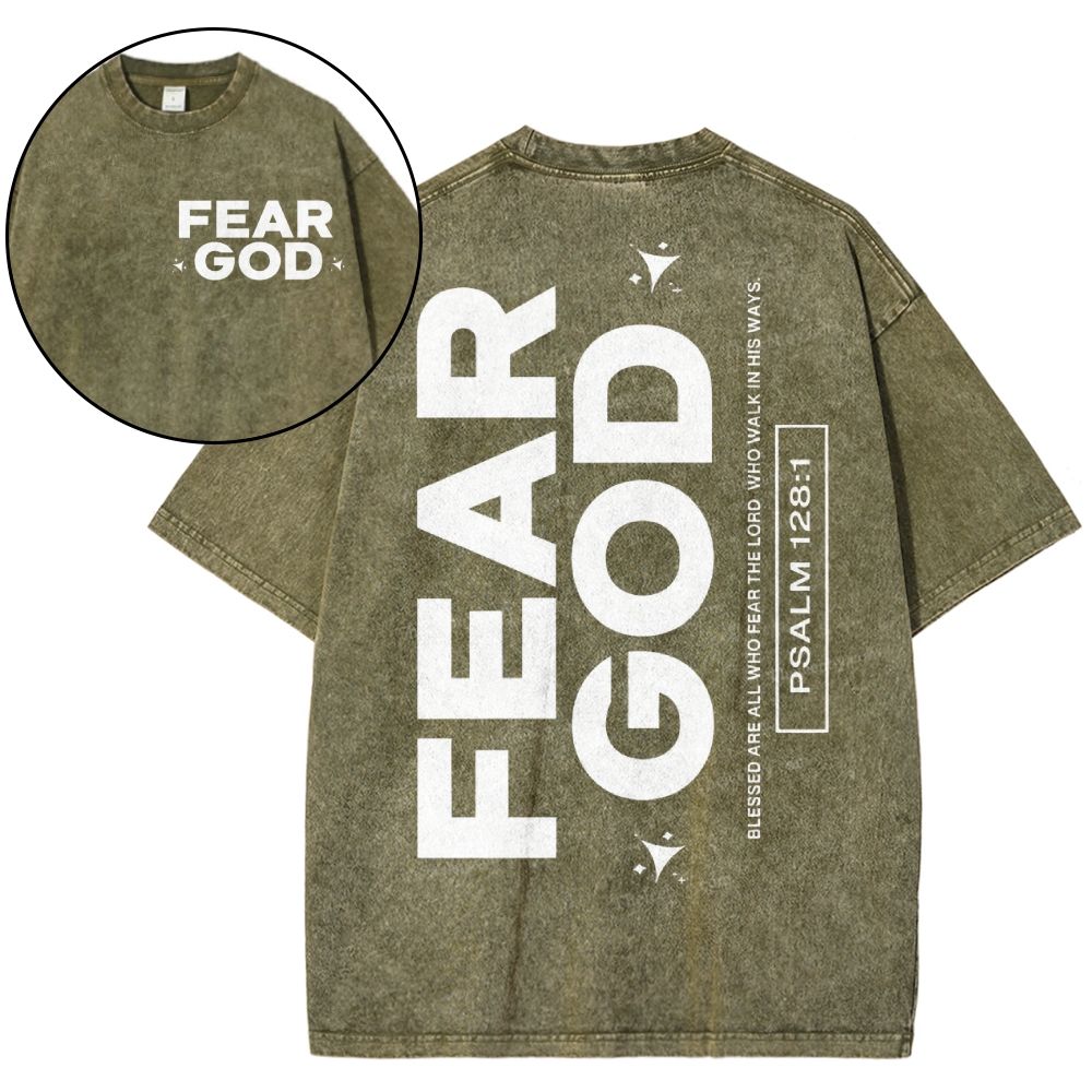 Fear God Christian Snowflake Vintage Washed T-Shirt