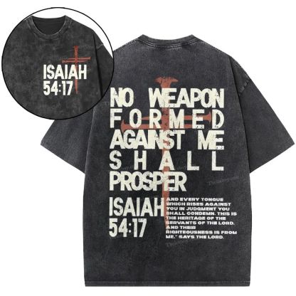 No Weapon Christian Snowflake Vintage Washed T-Shirt