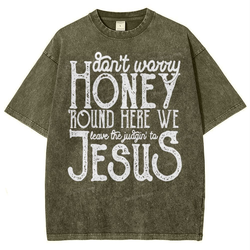 Don't Worry Honey Snowflake Vintage Washed T-Shirt
